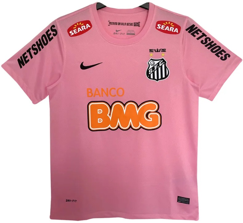 Camisa Santos 2012 Outubro Rosa retro
